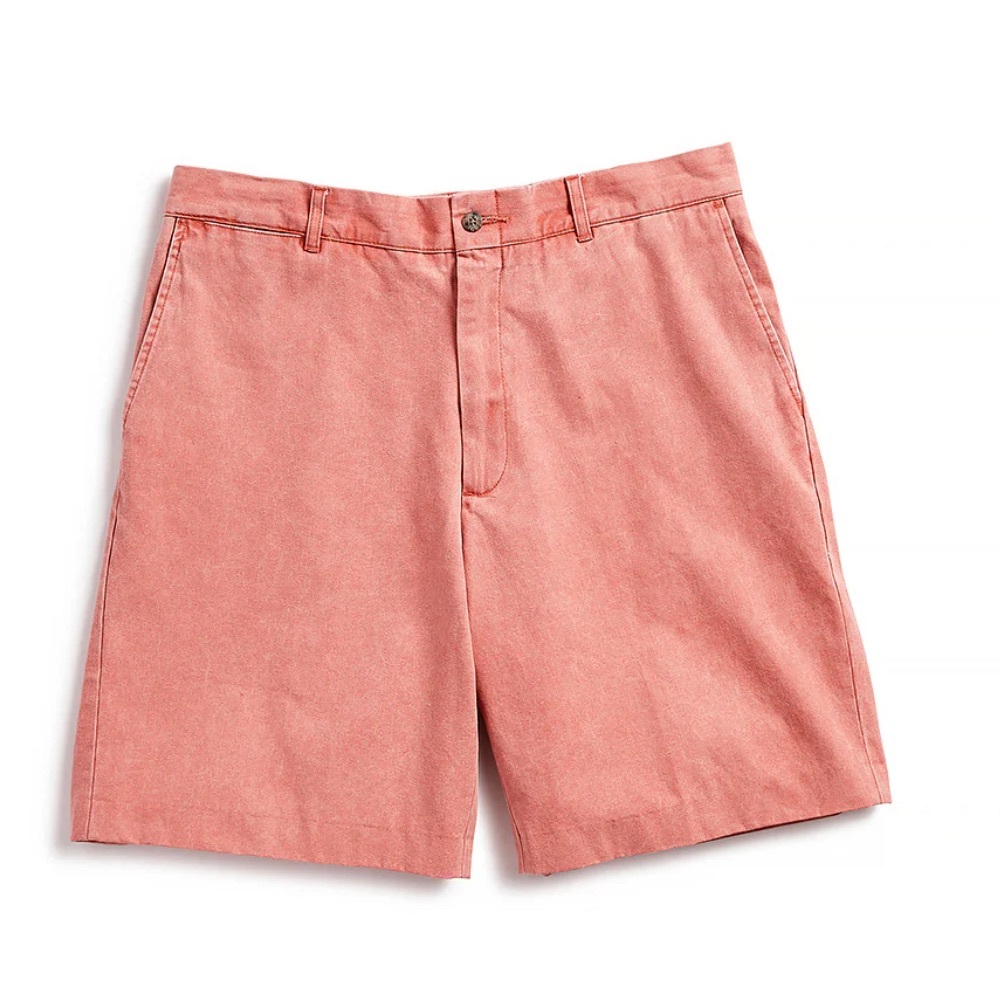 Murrays Toggery Shorts Mens 35 Nantucket Red/Salmon Flat Front Chino